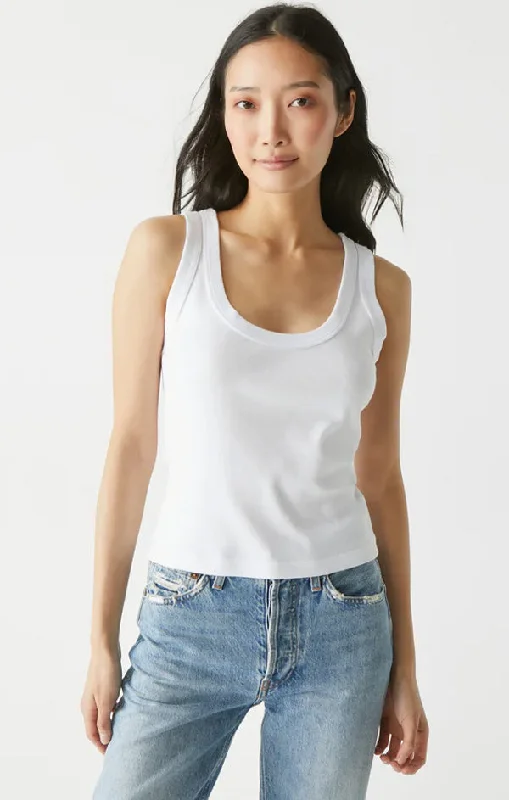 Elodie Cropped Scoop Neck Tank Elegant Women's 