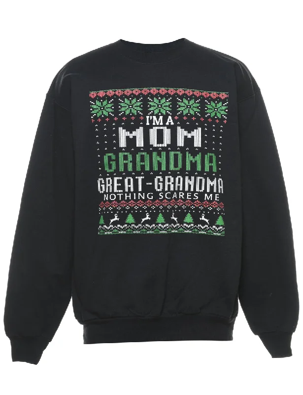 Nordic Christmas Sweatshirt - M Modern Women's 