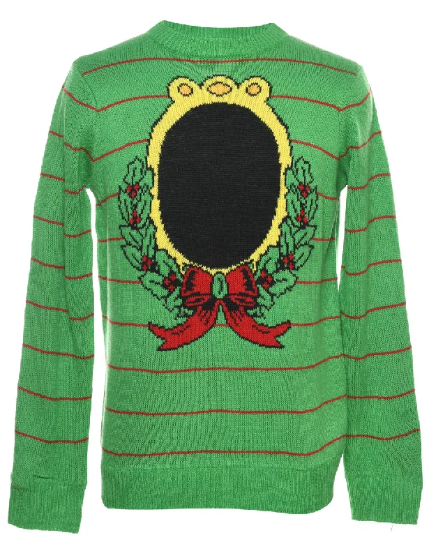 Green Christmas Jumper - M Elegant Women's 