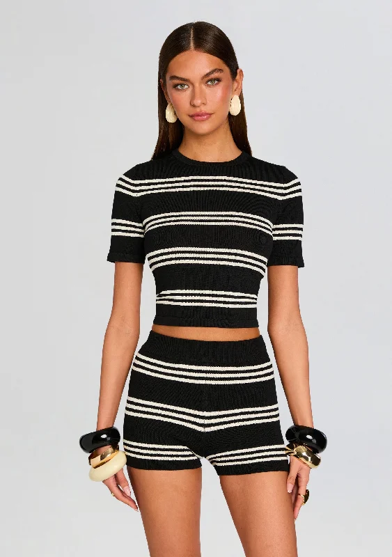 Ry Knit Top Monochromatic Office Style