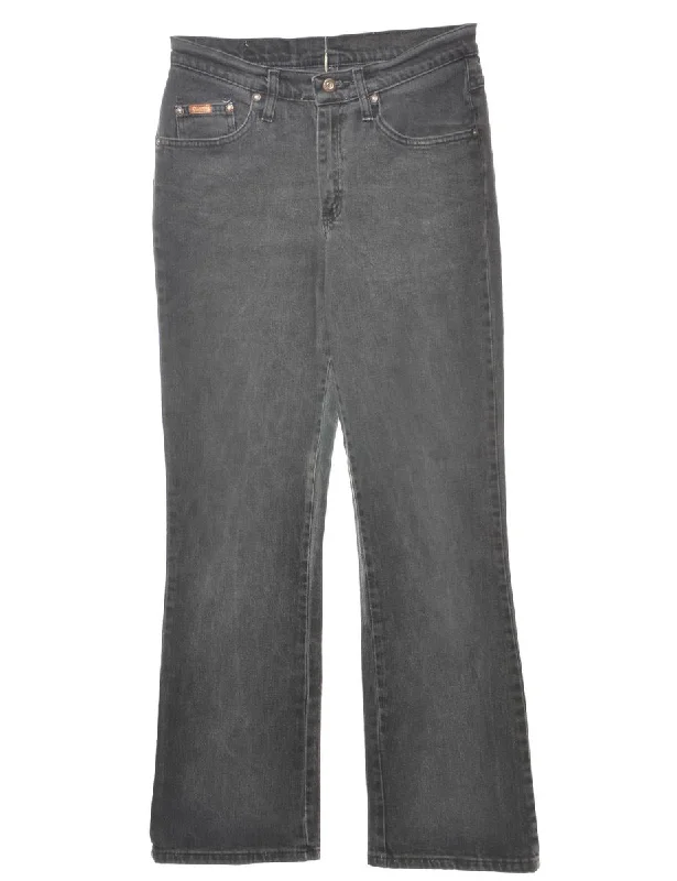 Mid-Rise Black Bootcut Lee Jeans - W28 L30 Vintage Women's 1970S 