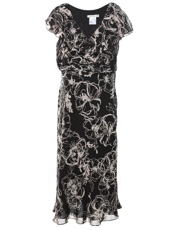 Floral Print Dress - M Refined Women's Velvet
