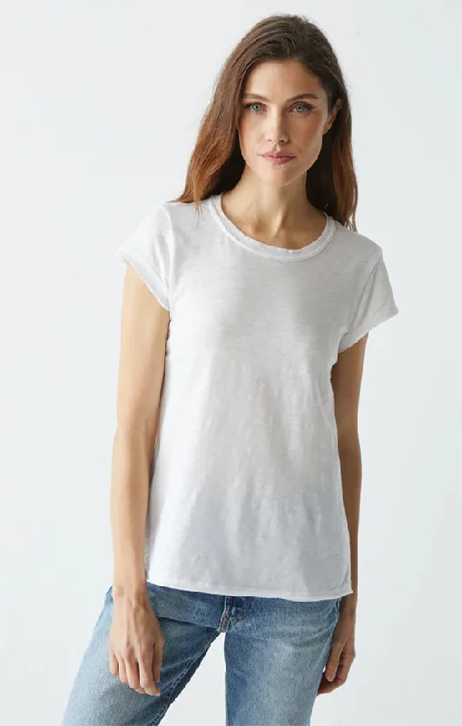 Trudy Crew Tee Artistic Women's Hand - painted