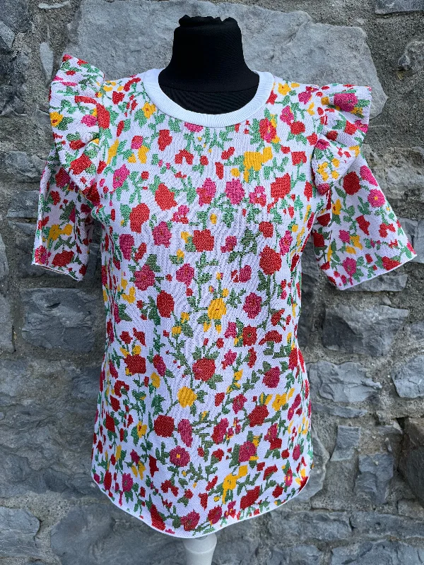 Autum flowers top uk 10-12 Traditional Women's 