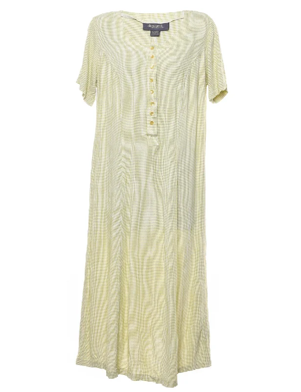 Checked Shift Dress - L Hip Women's Urban