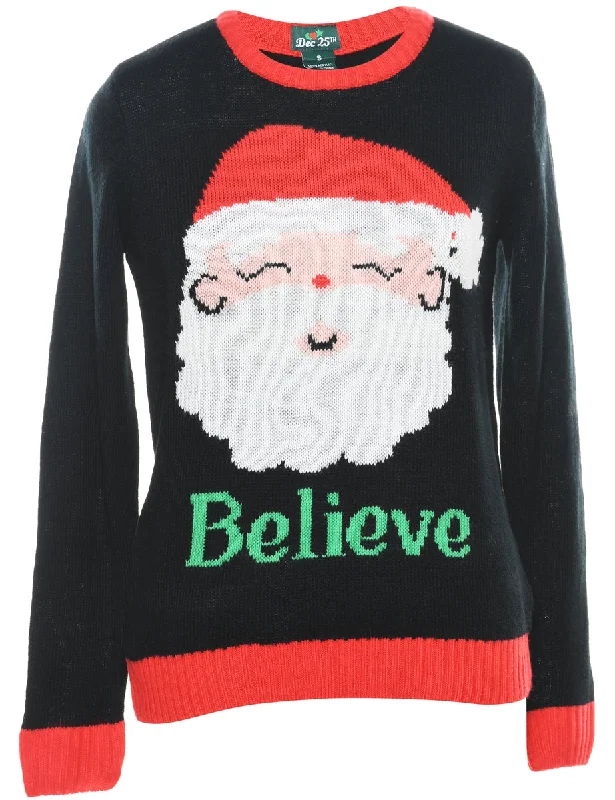 Santa Claus Christmas Jumper - S Hip Women's Urban