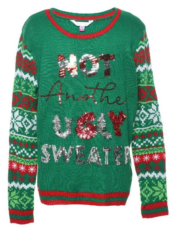 Sequins Christmas Jumper - XL Contemporary 