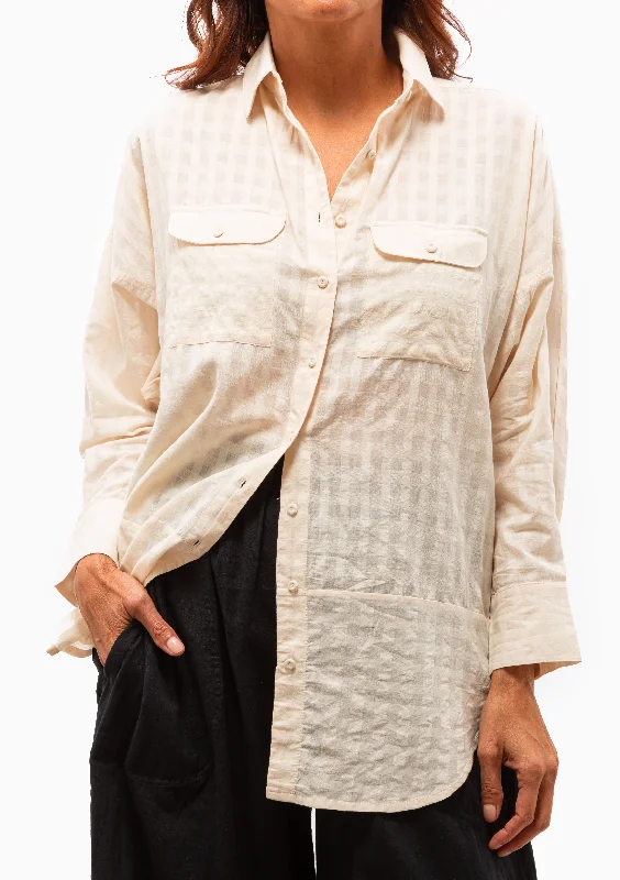 Kyoto Blouse | Parchment Boxweave Scandinavian