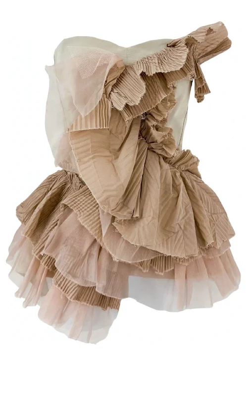 Petal Ruffled Bustier Top Cozy Women's Winter