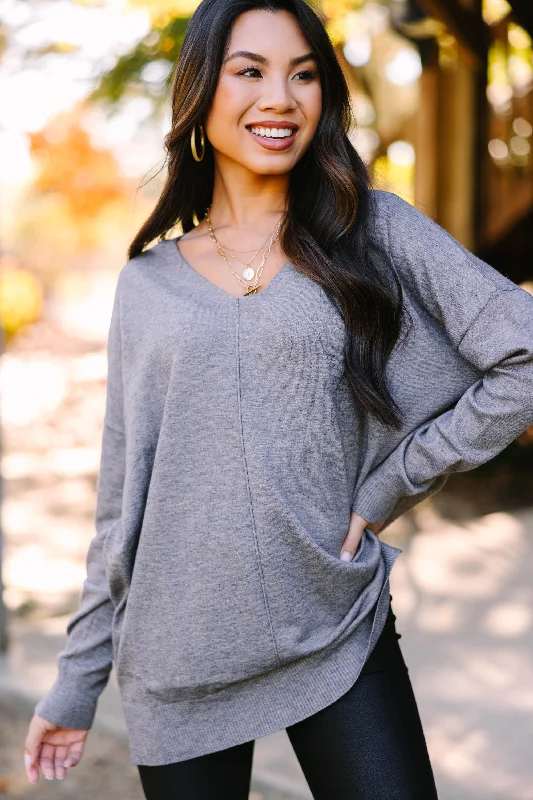 I Could Be Silver Gray Sweater Hip Women's Urban