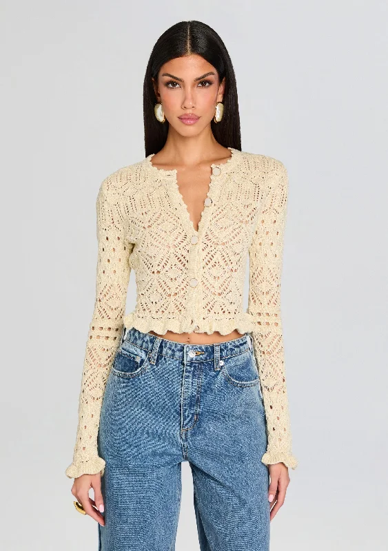 Giuliana Crochet Cardigan Relaxed Women's Beachy