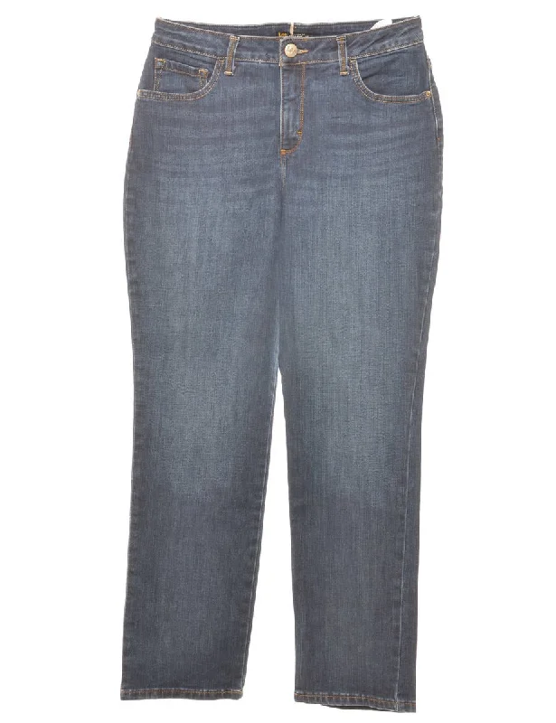 Tapered Indigo Lee Jeans - W30 L29 Gym
