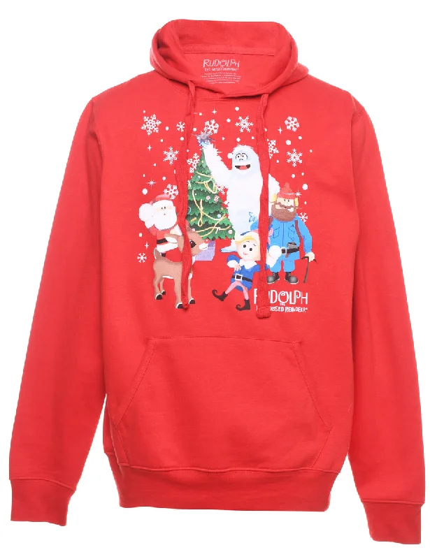 Festive Season Hooded Christmas Sweatshirt - XL Casual Women's Japanese 