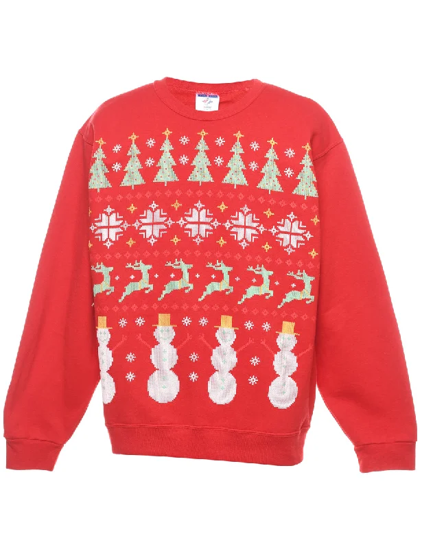 Festive Season Christmas Sweatshirt - M French