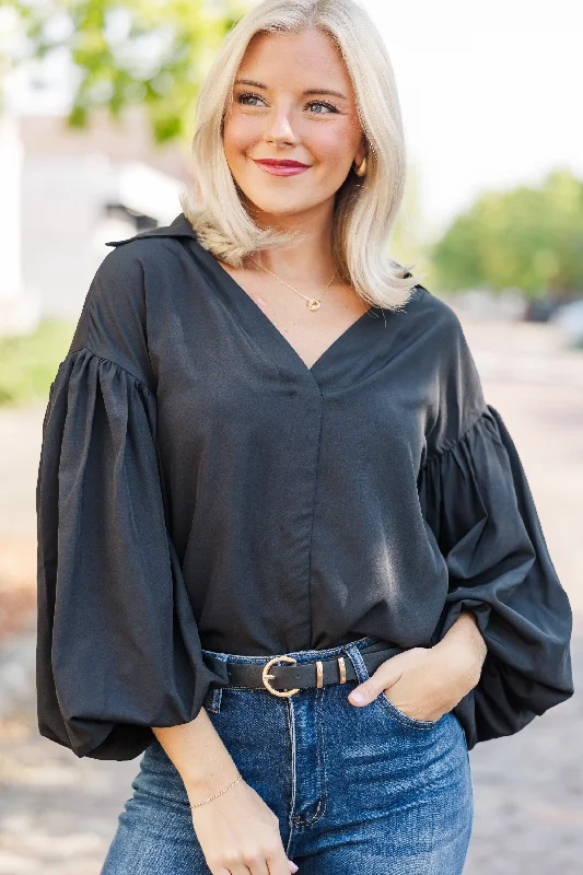 You've Got It All Black Blouse Edgy Women's Punk