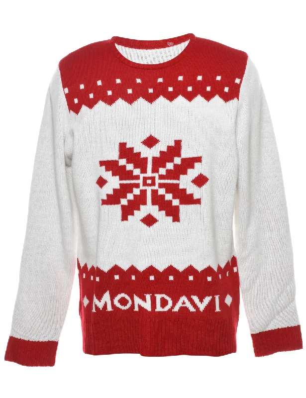Festive Season Christmas Jumper - M Preppy Women's College