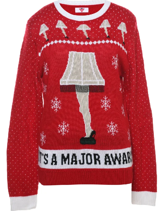 Snowfall Design Christmas Jumper - L Sophisticated Women's 