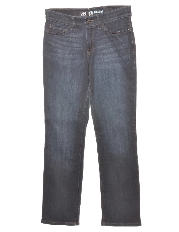 Straight Leg Lee Indigo Jeans - W30 L31 Refined Women's Hand - crafted