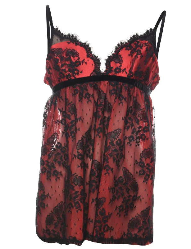 Red Babydoll - M Relaxed Women's Beachy