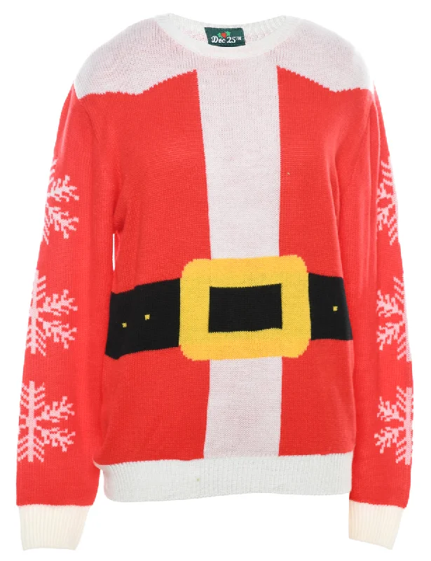 Red Christmas Jumper - M Sustainable Organic