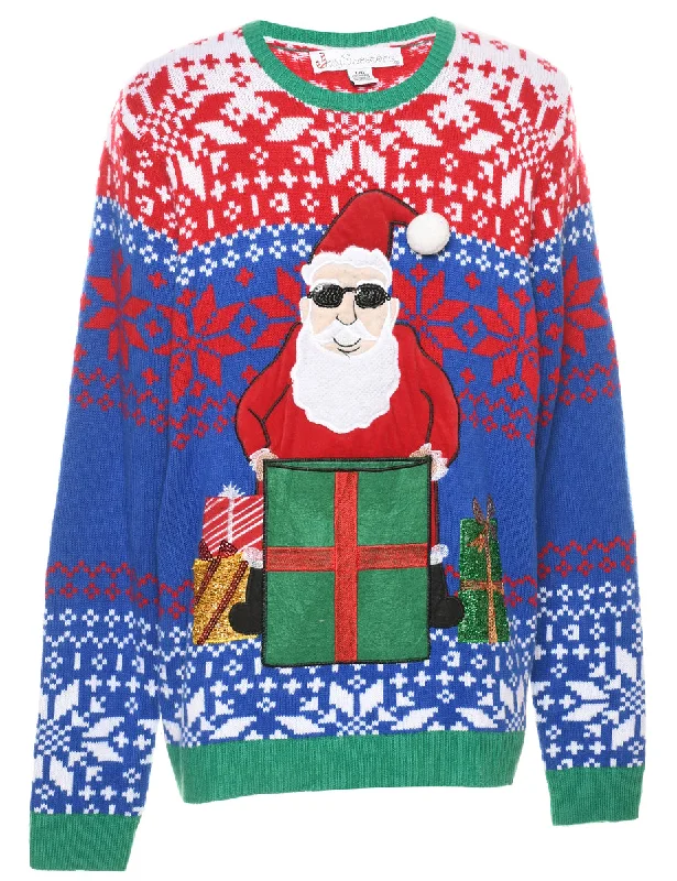 Santa Claus Christmas Jumper - L Country