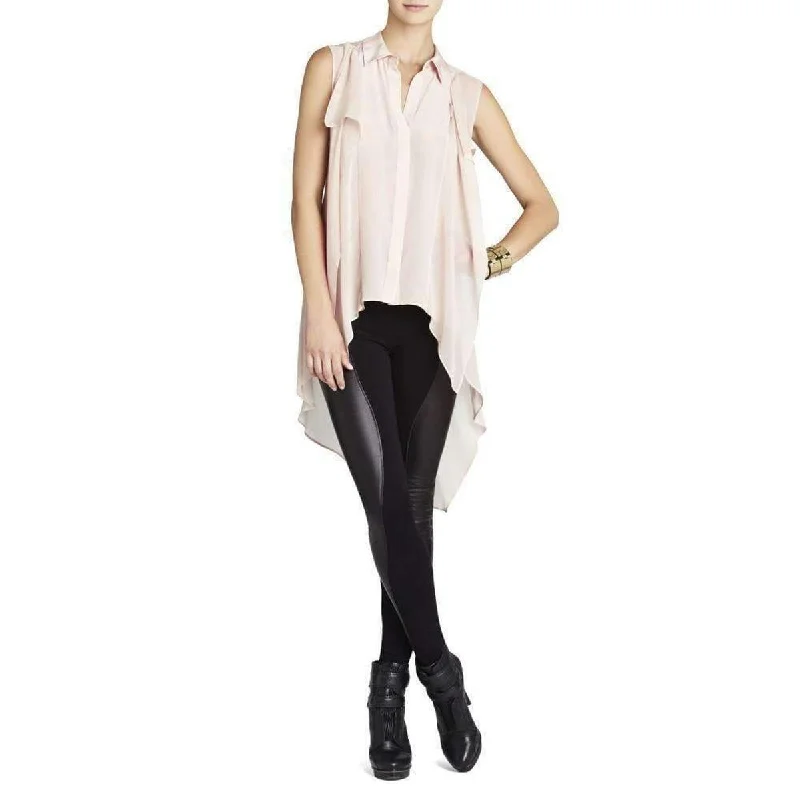 Kaley Cascading Back Button up Shirt Sleek Women's Metallic