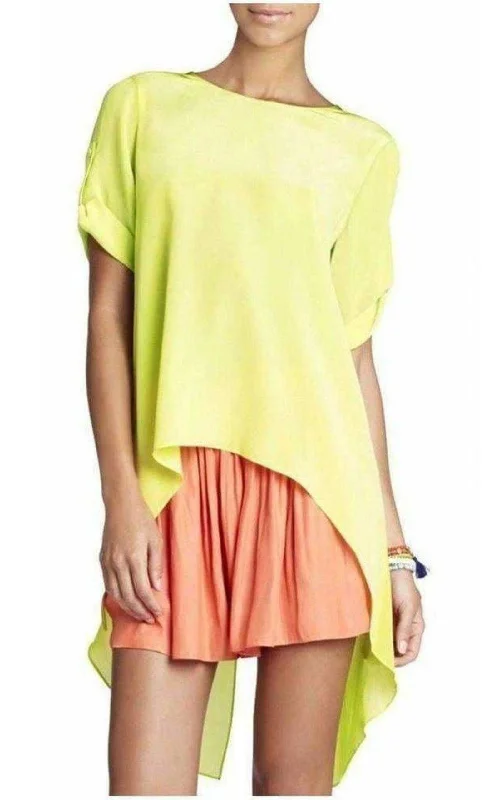 Silk Lemongrass Caterina Split Back Top Adventure