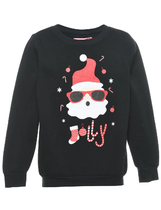 Santa Claus Christmas Sweatshirt - M Contemporary 