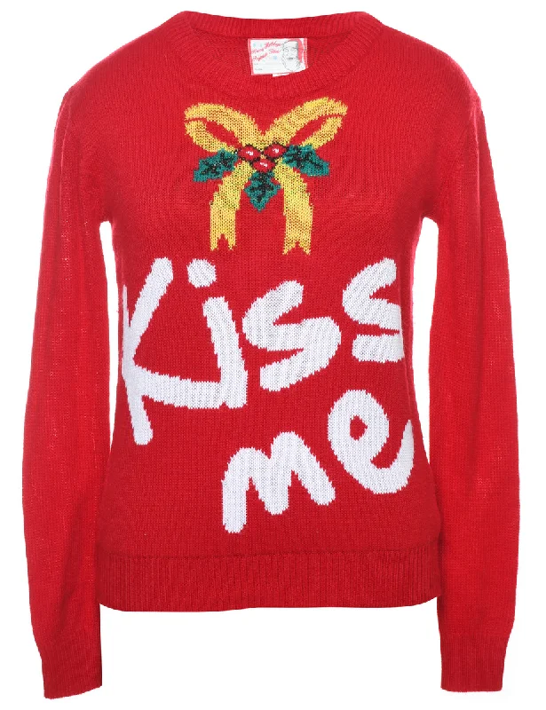 Red Christmas Jumper - S Confident Women's Power