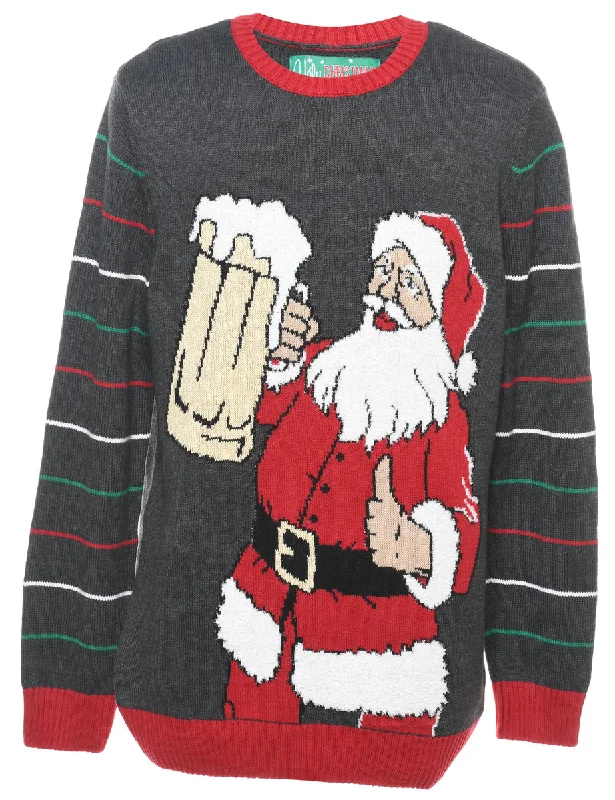Santa Claus Christmas Jumper - L Gym