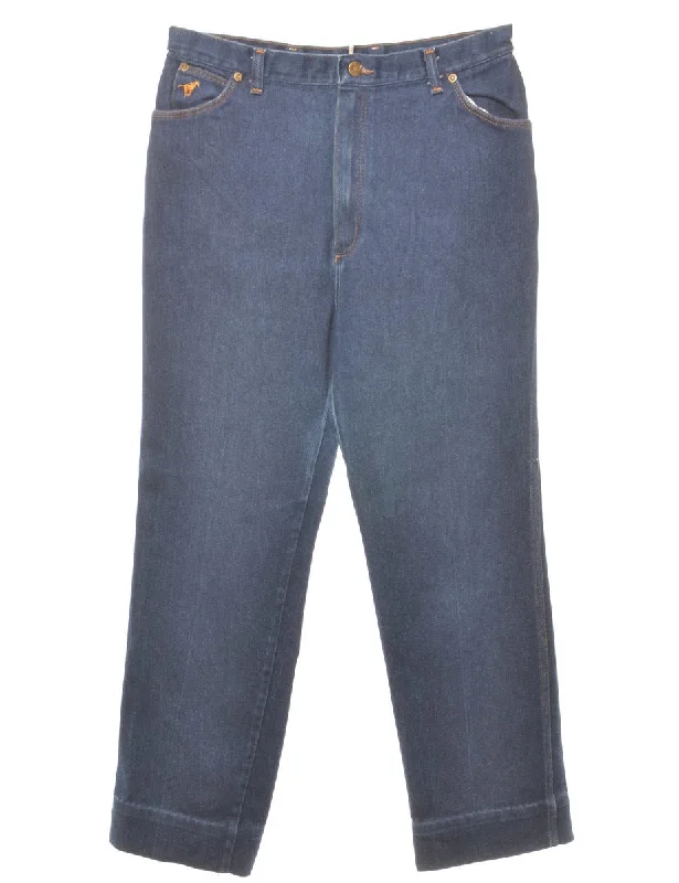 Dark Wash Tapered Wrangler Jeans - W32 L28 Business