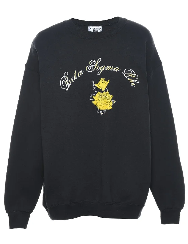 Lee Beta Sigma Lhi Printed Sweatshirt - L Sporty Women's Athleisure 