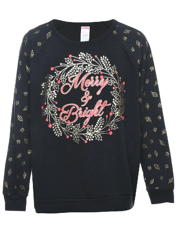 Black Christmas Sweatshirt - XL Sporty Women's Tennis