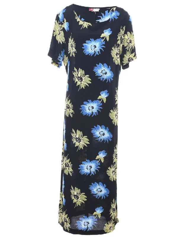 Floral Print Maxi Dress - XL Cashmere