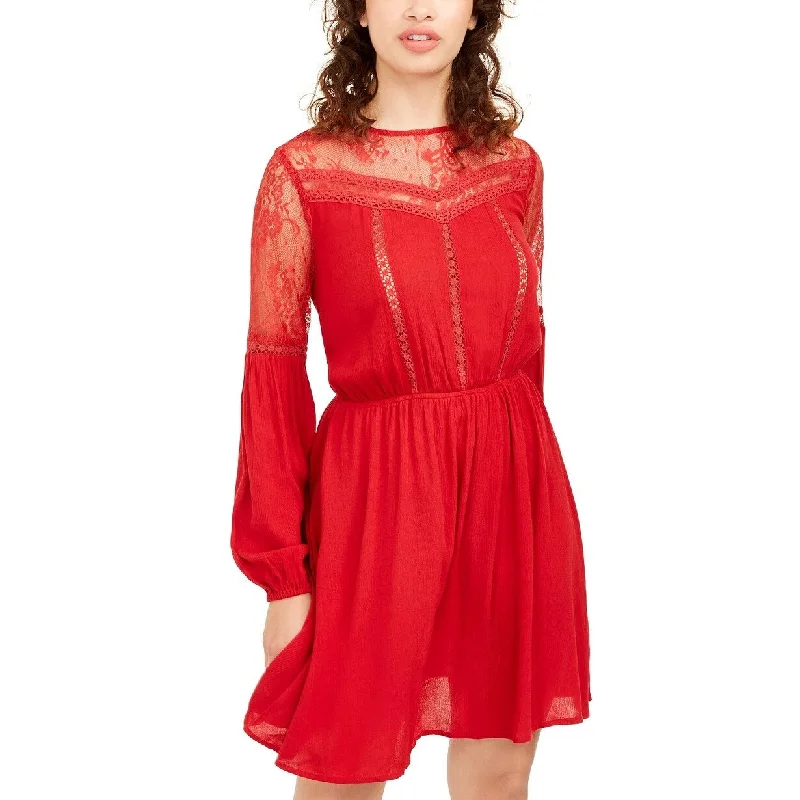 American Rag Juniors' Lace Dress Red Size Medium