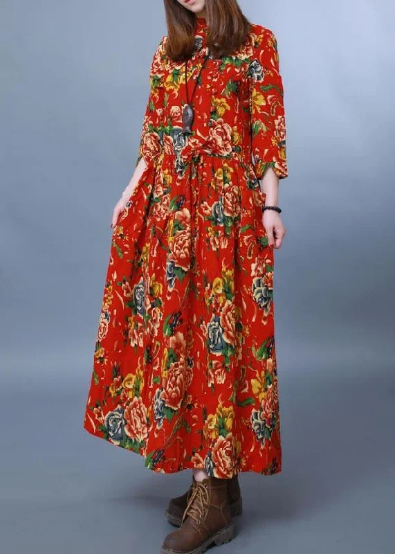 Beautiful Stand Collar Half Sleeve Spring Wardrobes Fashion Ideas Red peony Dresses Dynamic Women's Moto Beautiful Stand Collar Half Sleeve Spring Wardrobes Fashion Ideas Red peony Dresses Dynamic Women's Moto
