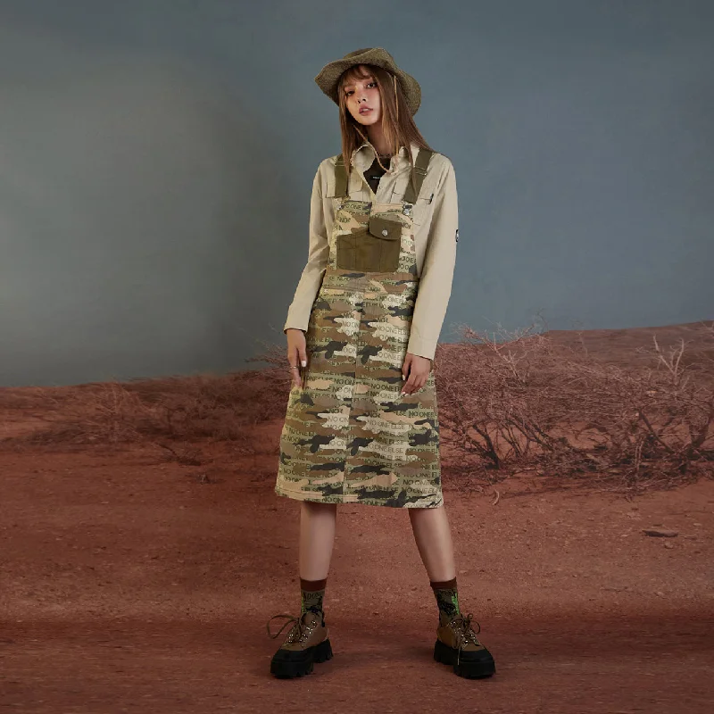 Camouflage Overall Dress Bold Women's Animal Print