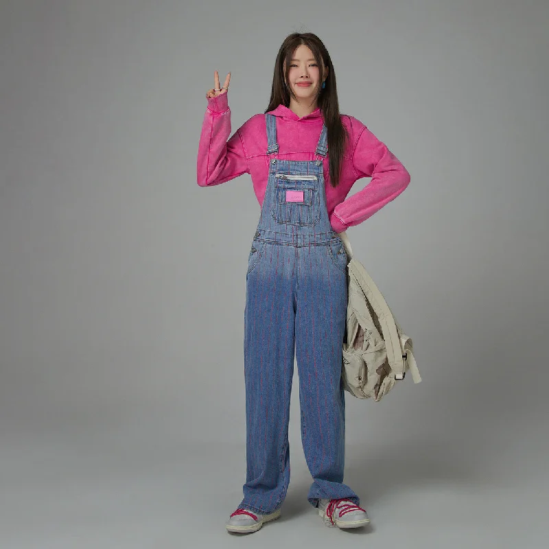 Overall Denim Jumpsuit Cozy Women's Winter