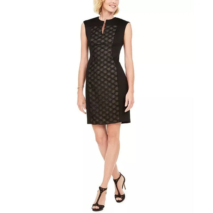 Connected Women's Embellished Sheath Dress Black Size 6