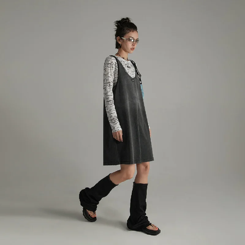 Vintage Wash Sleeveless Boxy Dress Gym