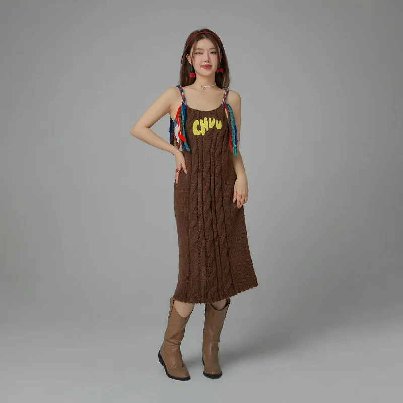 Chuu Baby Ribbed Knit Maxi Dress Artistic Women's Avant - 