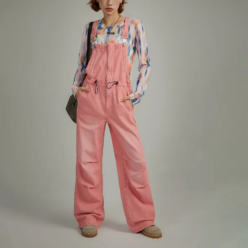Drawstring Waist Overalls Dapper Women's 1920S