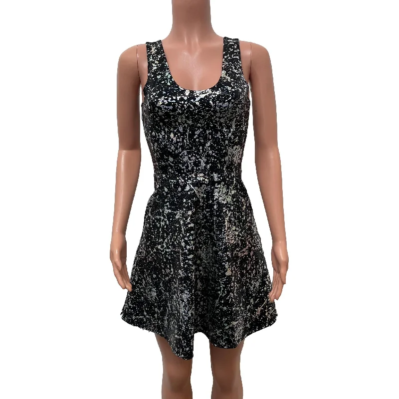 Holo Splatter A-line Mini Dress w/Pockets