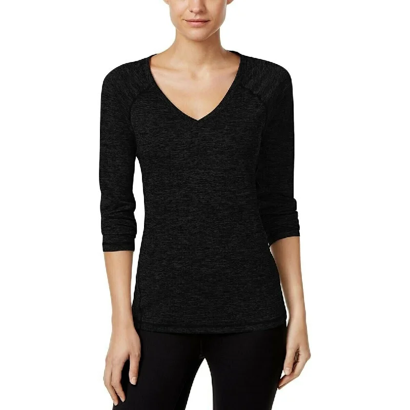 Ideology Women's Rapidry Long-Sleeve Performance Top Black Size Medium - M