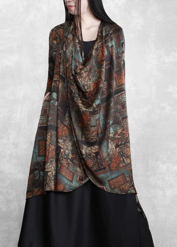 Italian Chocolate Print Dress O Neck Asymmetric Dresses ( Limited Stock) Streetwear Style for Italian Chocolate Print Dress O Neck Asymmetric Dresses ( Limited Stock) Streetwear Style for