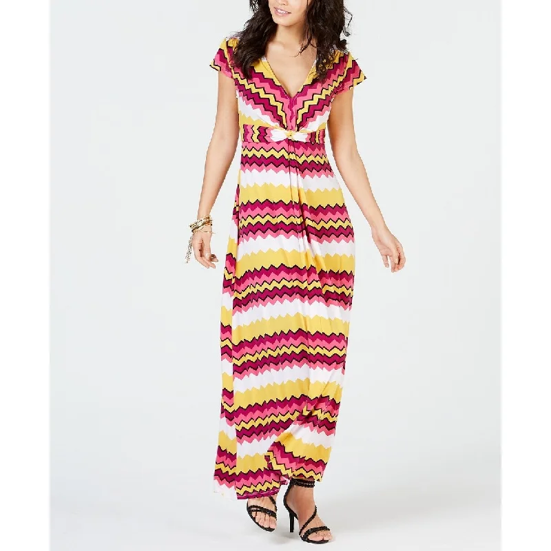 Thalia Sodi Women's Printed Maxi Dress Multicolor Size Large - Multi