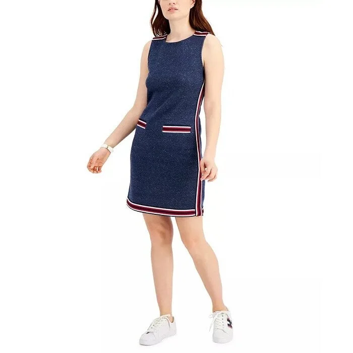 Tommy Hilfiger Women's Striped Trim Sleeveless Dress Blue Size XXL - XX-Large