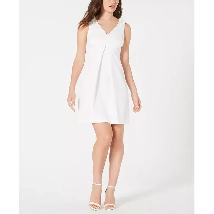 Trina Trina Turk Women's Pleated A Line Dress White Size 4