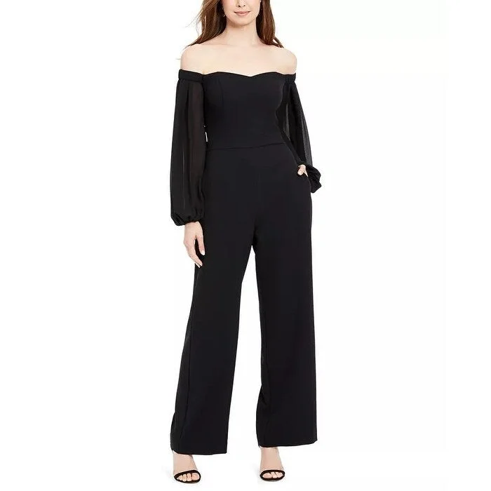 Vince Camuto Women's Off The Shoulder Jumpsuit Black Size 4