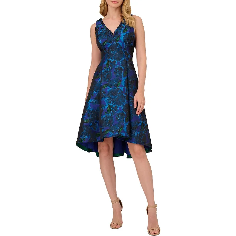 Adrianna Papell Womens Pleated Knee Length Cocktail And Party Dress Rugged Women's Outdoor 